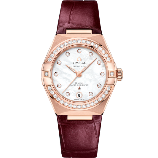 Constellation 29 mm, Sedna™ gold on leather strap - 131.58.29.20.55.002