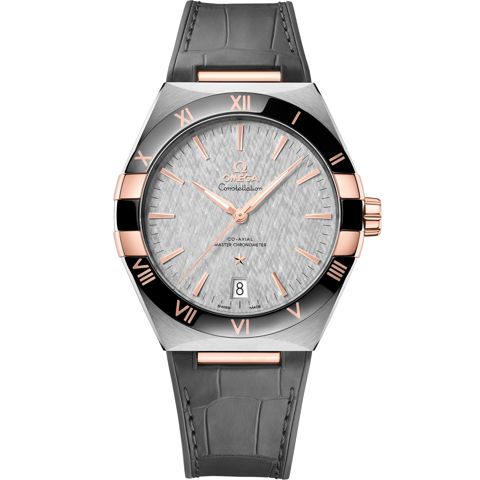 Constellation 41 mm, steel - Sedna™ gold on leather strap - 131.23.41.21.06.001