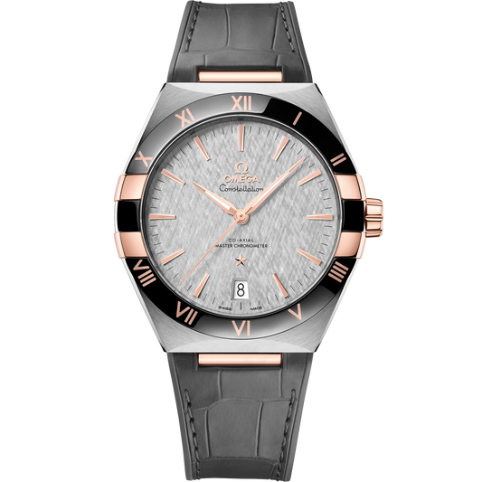 Constellation 41 mm, steel - Sedna™ gold on leather strap - 131.23.41.21.06.001