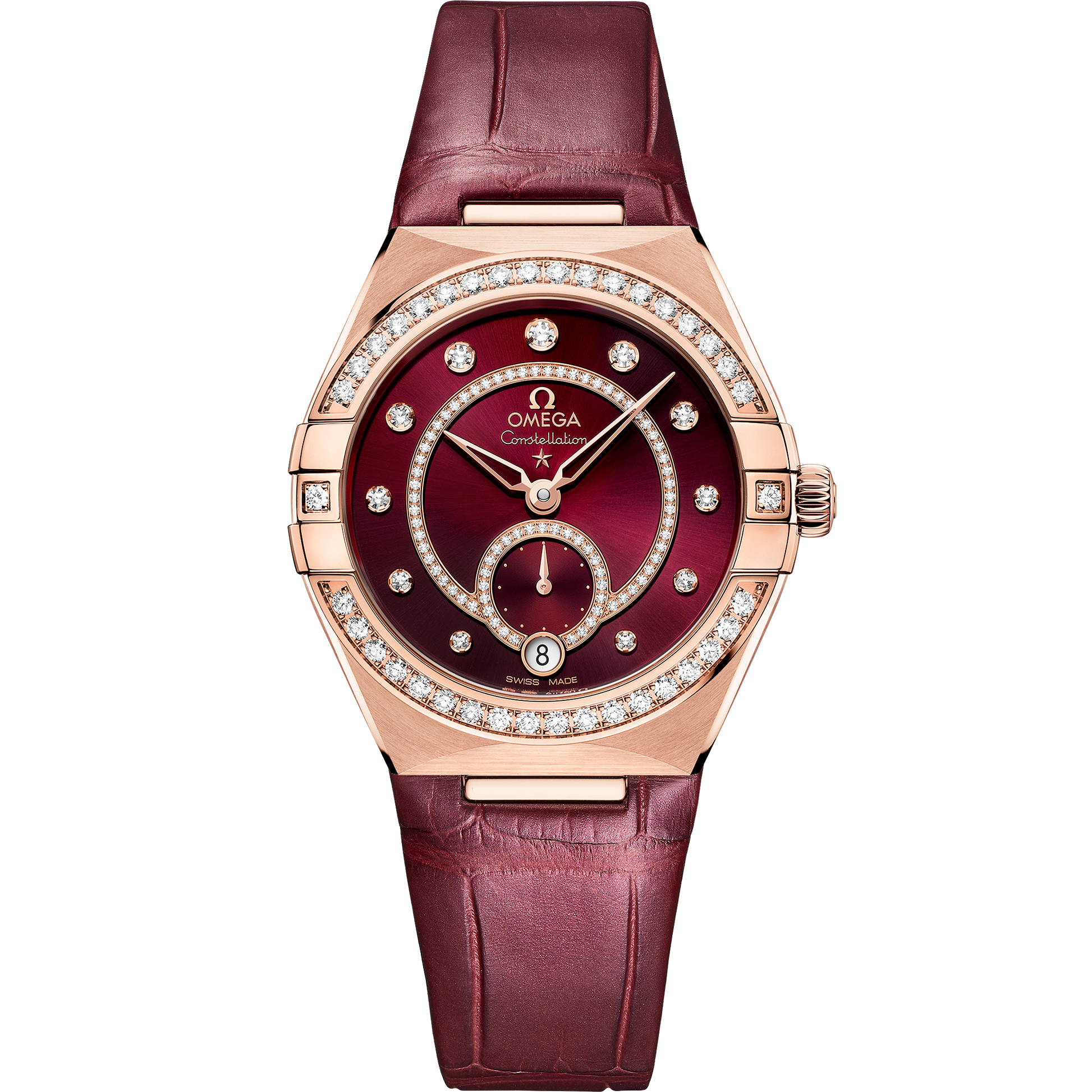 Constellation 34 mm, Sedna™ gold on leather strap - 131.58.34.20.61.001