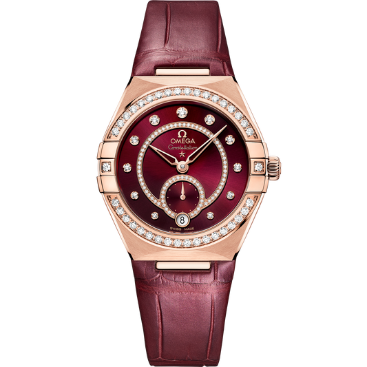 Constellation 34 mm, Sedna™ gold on leather strap - 131.58.34.20.61.001