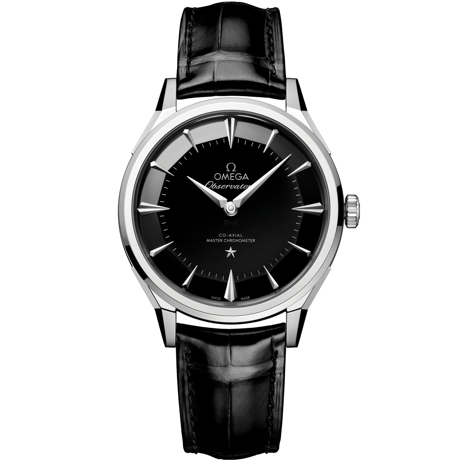 Constellation Observatory 39.4 mm, O-MEGASTEEL on alligator - 140.13.39.21.01.001