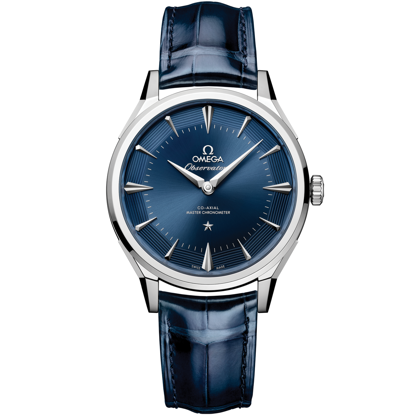 Constellation Observatory 39.4 mm, O-MEGASTEEL on alligator - 140.13.39.21.03.001