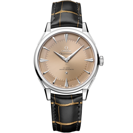Constellation Observatory 39.4 mm, platinum-gold on alligator - 140.93.39.21.99.001
