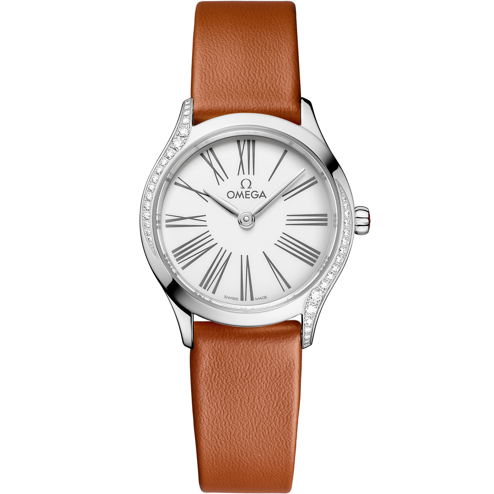 De Ville Mini Trésor 26 mm, steel on leather strap - 428.17.26.60.04.004