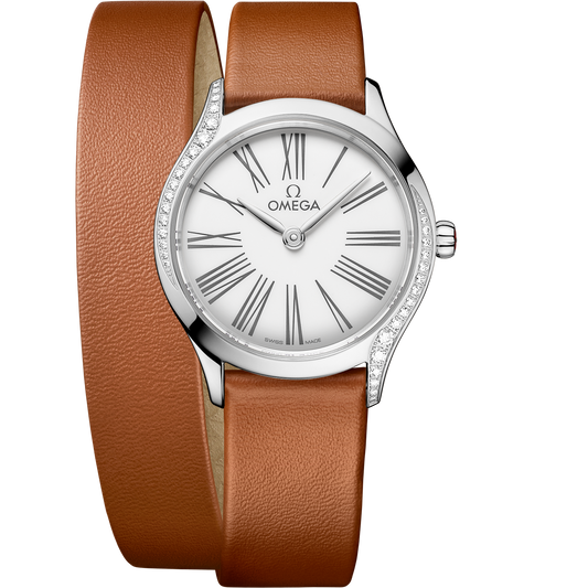 De Ville Mini Trésor 26 mm, steel on leather - 428.17.26.60.04.005