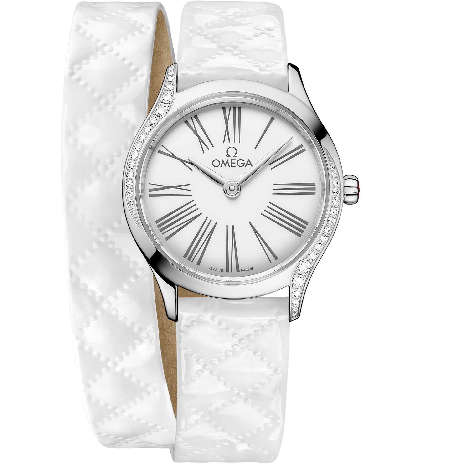 De Ville Mini Trésor 26 mm, steel on leather strap - 428.17.26.60.04.008