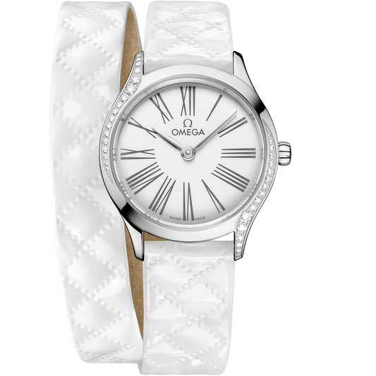 De Ville Mini Trésor 26 mm, steel on leather strap - 428.17.26.60.04.008