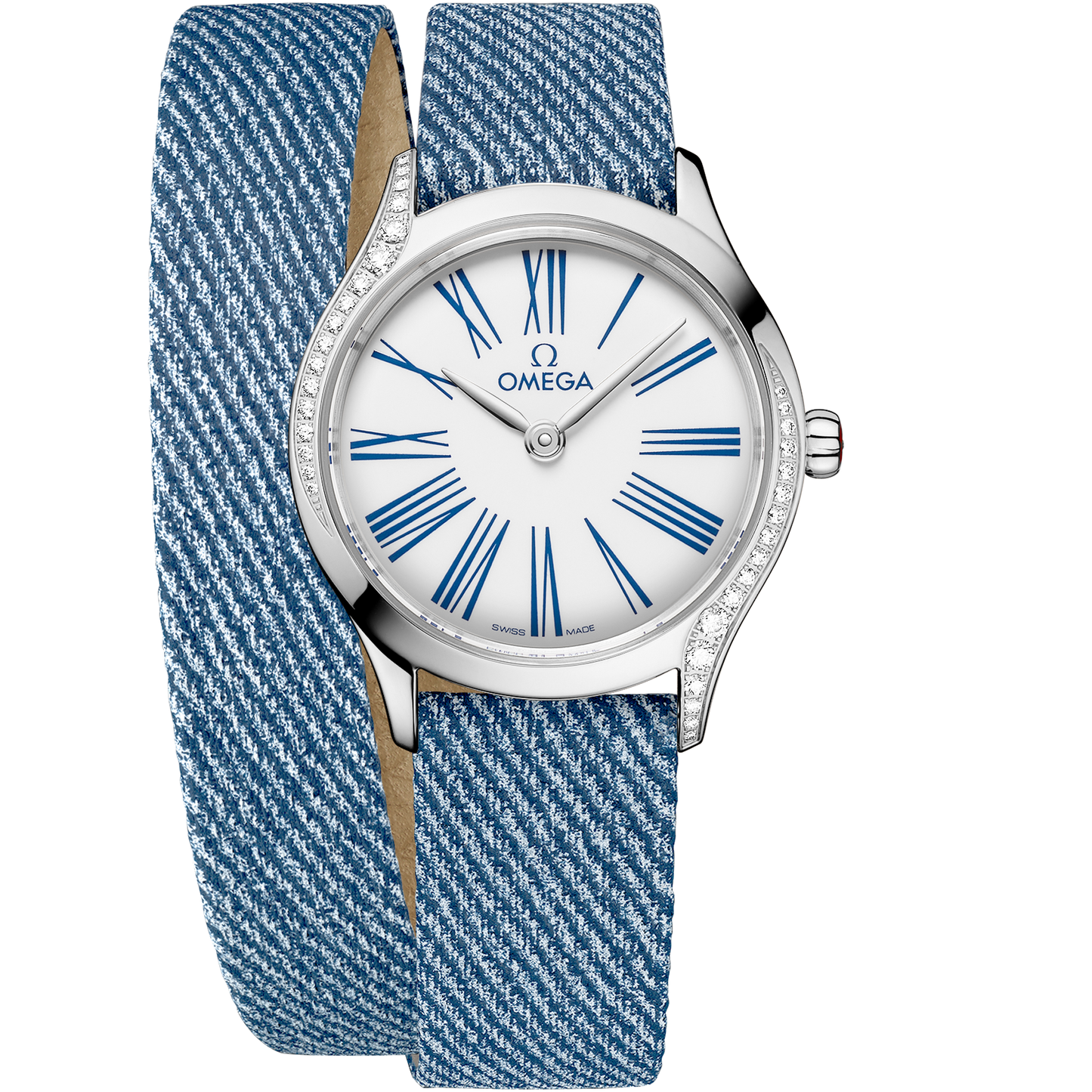 De Ville Mini Trésor 26 mm, steel on leather strap - 428.17.26.60.04.009