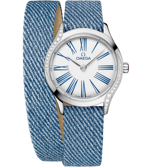 De Ville Mini Trésor 26 mm, steel on leather strap - 428.17.26.60.04.009