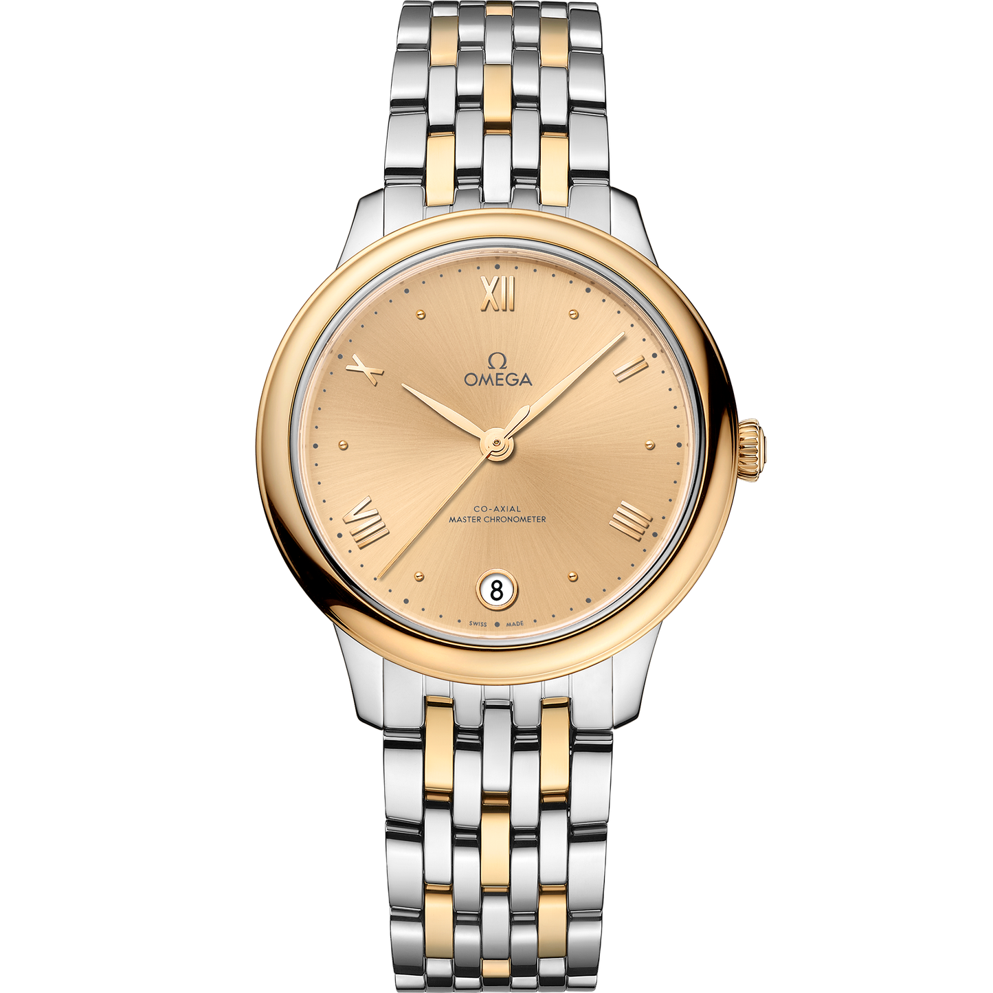 De Ville Prestige 34 mm, steel - yellow gold on steel - yellow gold - 434.20.34.20.08.001