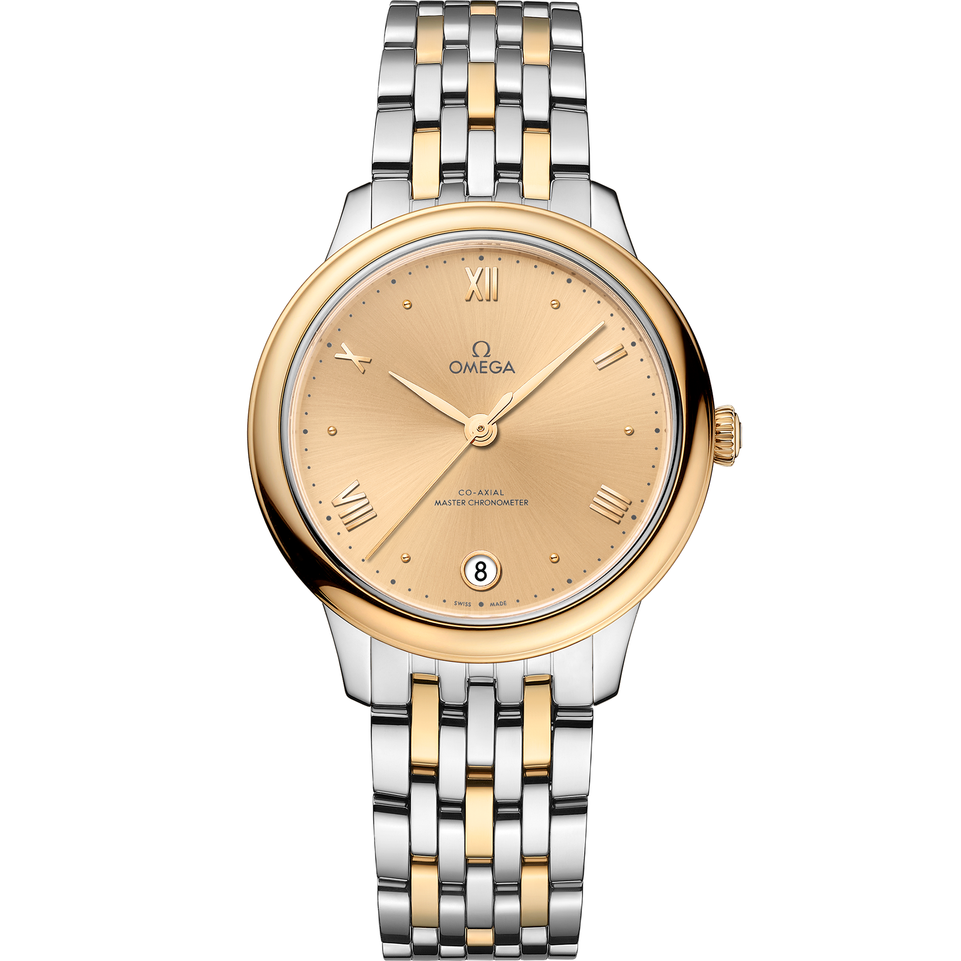 De Ville Prestige 34 mm, steel - yellow gold on steel - yellow gold - 434.20.34.20.08.001
