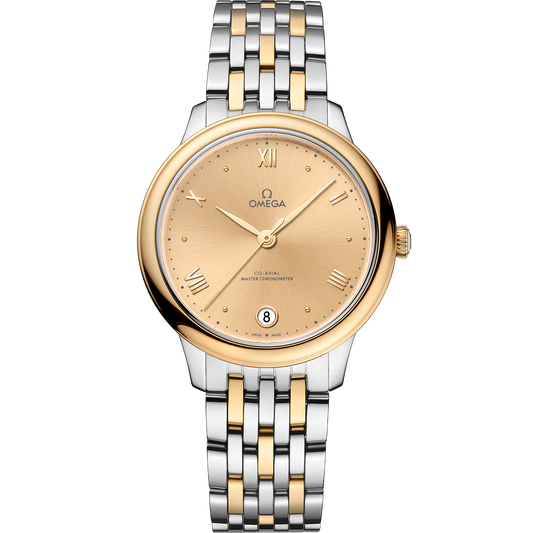 De Ville Prestige 34 mm, steel - yellow gold on steel - yellow gold - 434.20.34.20.08.001