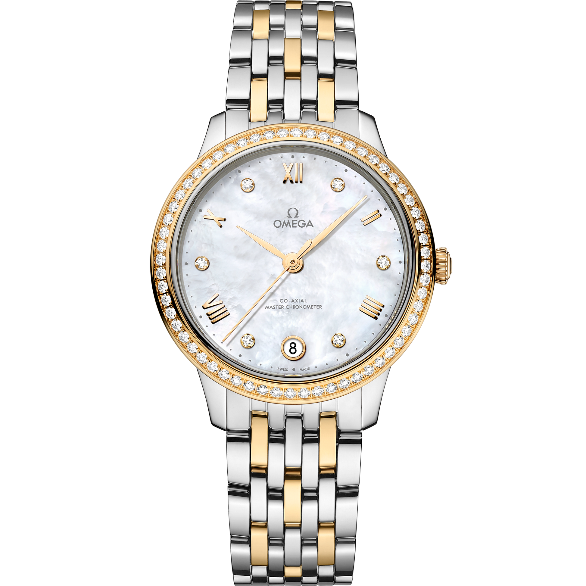 De Ville Prestige 34 mm, steel - yellow gold on steel - yellow gold - 434.25.34.20.55.002