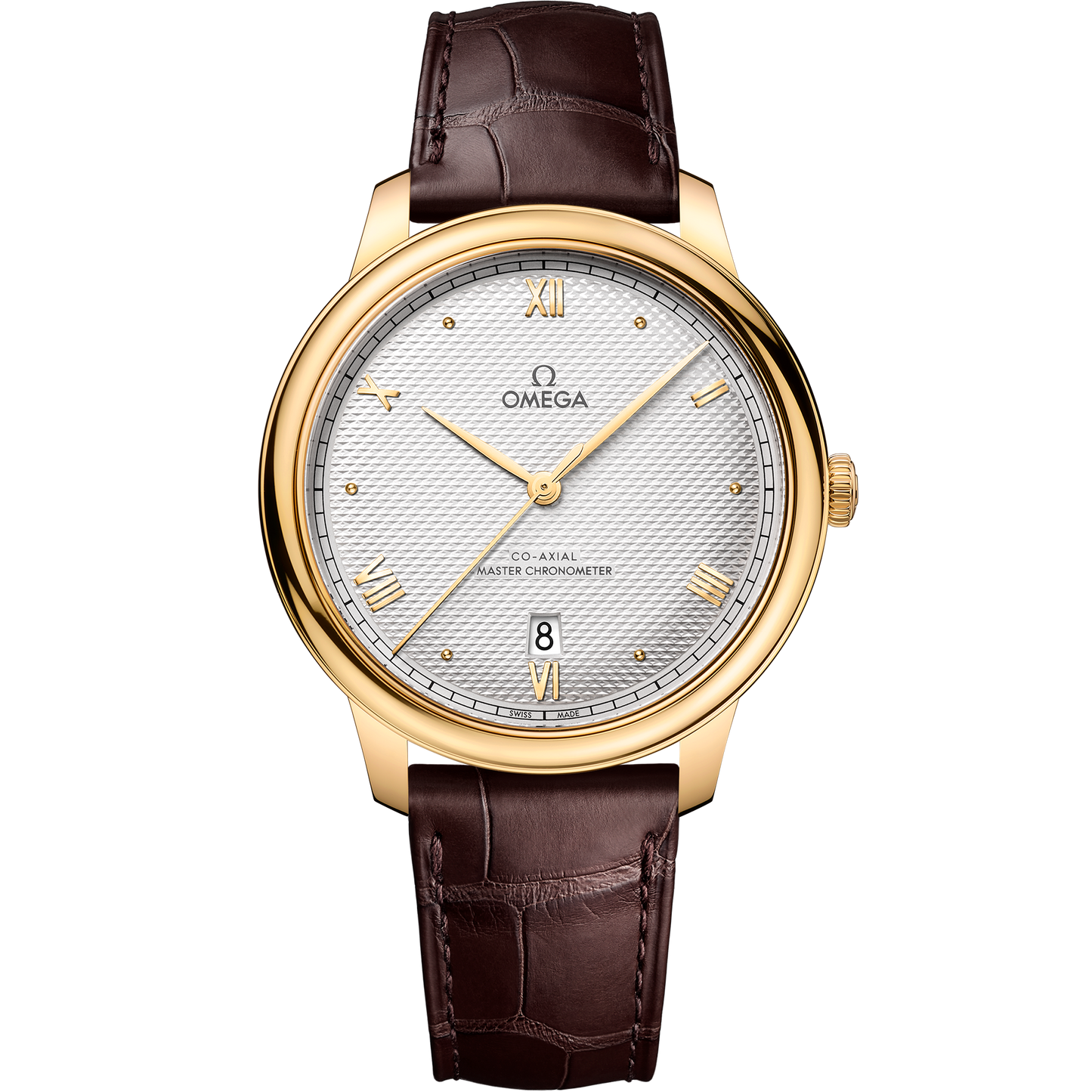 De Ville Prestige 40 mm, yellow gold on leather strap - 434.53.40.20.02.002