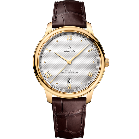 De Ville Prestige 40 mm, yellow gold on leather strap - 434.53.40.20.02.002