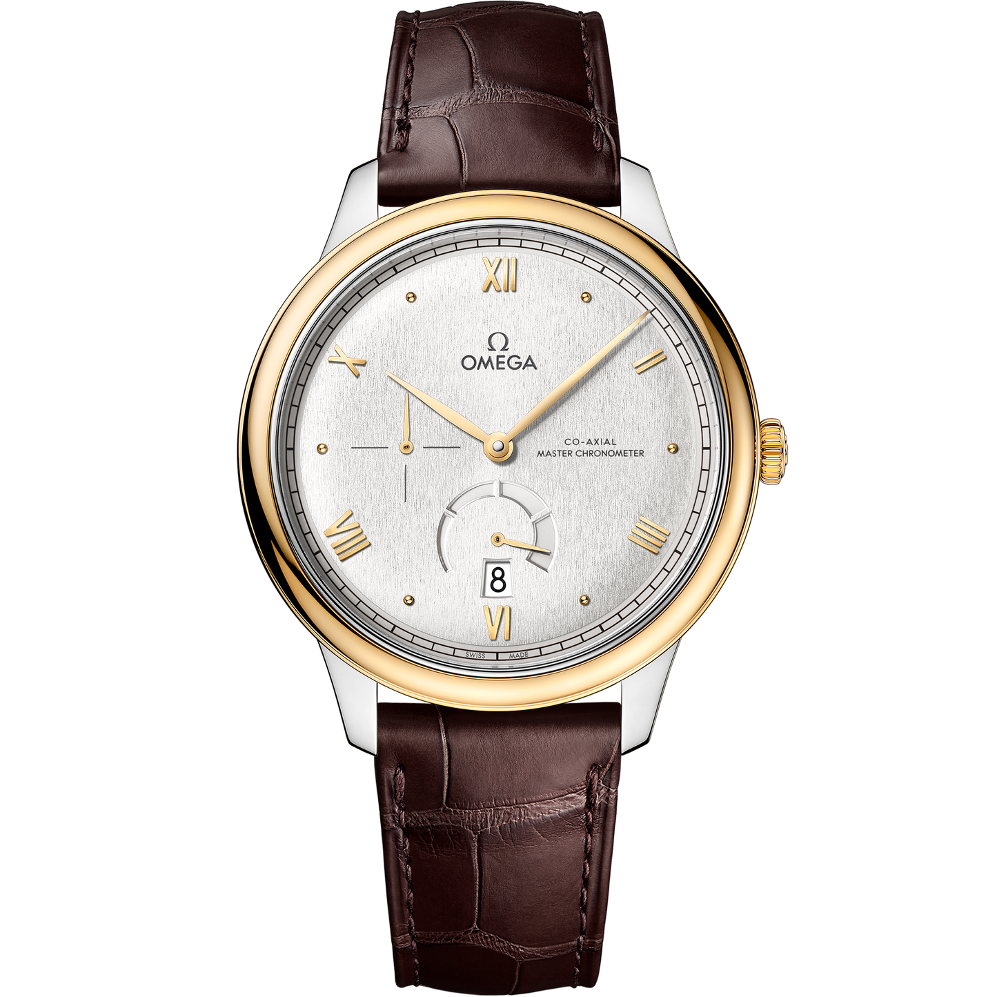 De Ville Prestige 41 mm, steel - yellow gold on leather strap - 434.23.41.21.02.001