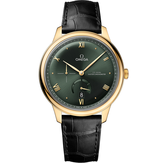 De Ville Prestige 41 mm, yellow gold on leather strap - 434.53.41.21.10.001