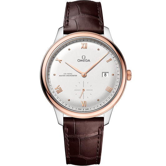 De Ville Prestige 41 mm, steel - Sedna™ gold on leather strap - 434.23.41.20.02.001