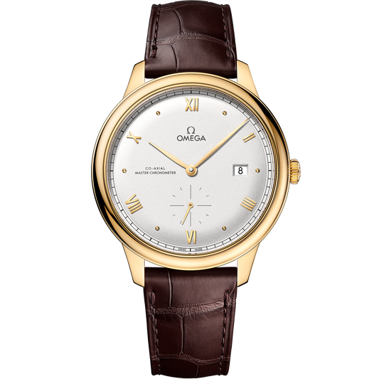De Ville Prestige 41 mm, yellow gold on leather strap - 434.53.41.20.02.001