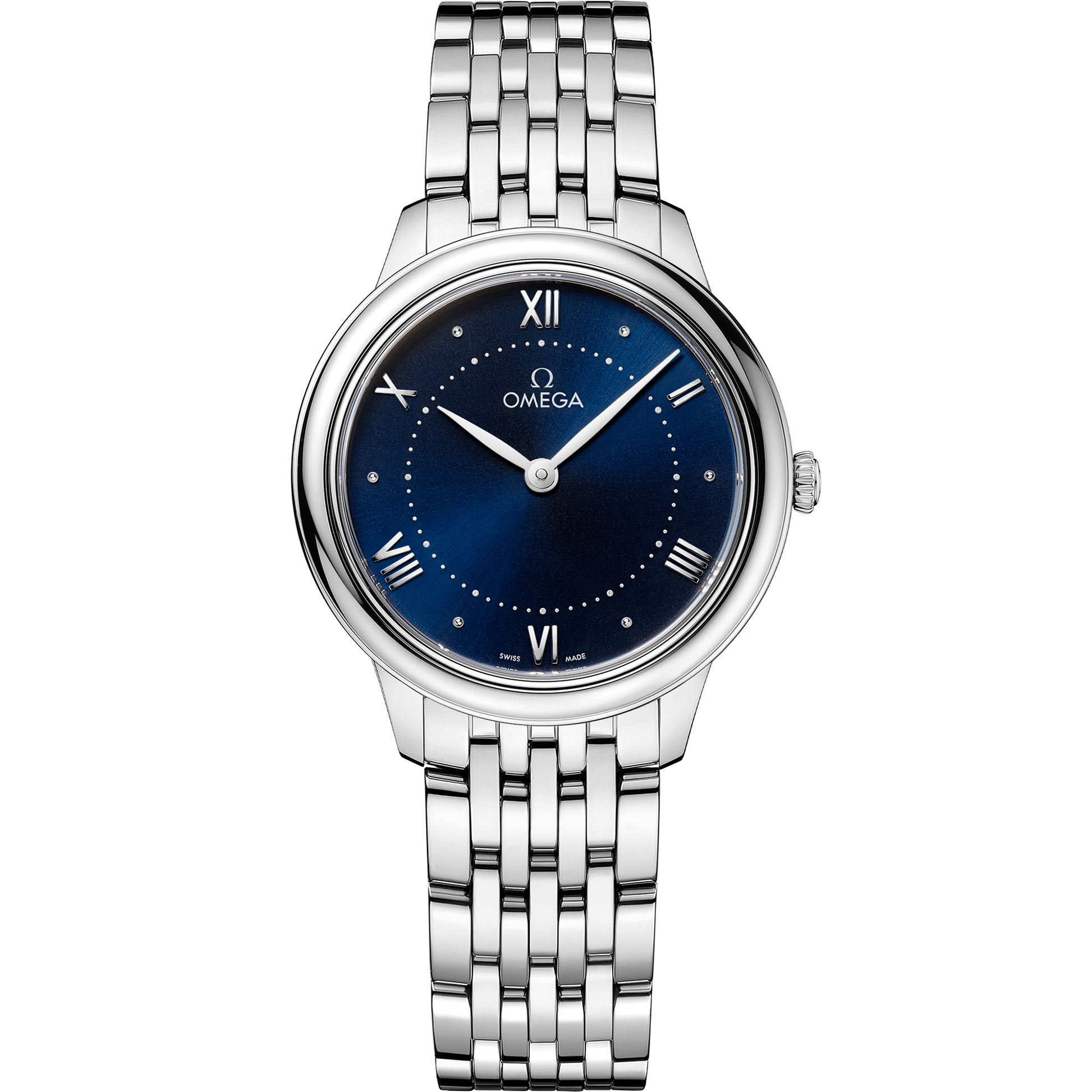 De Ville Prestige 30 mm, steel on steel - 434.10.30.60.03.001