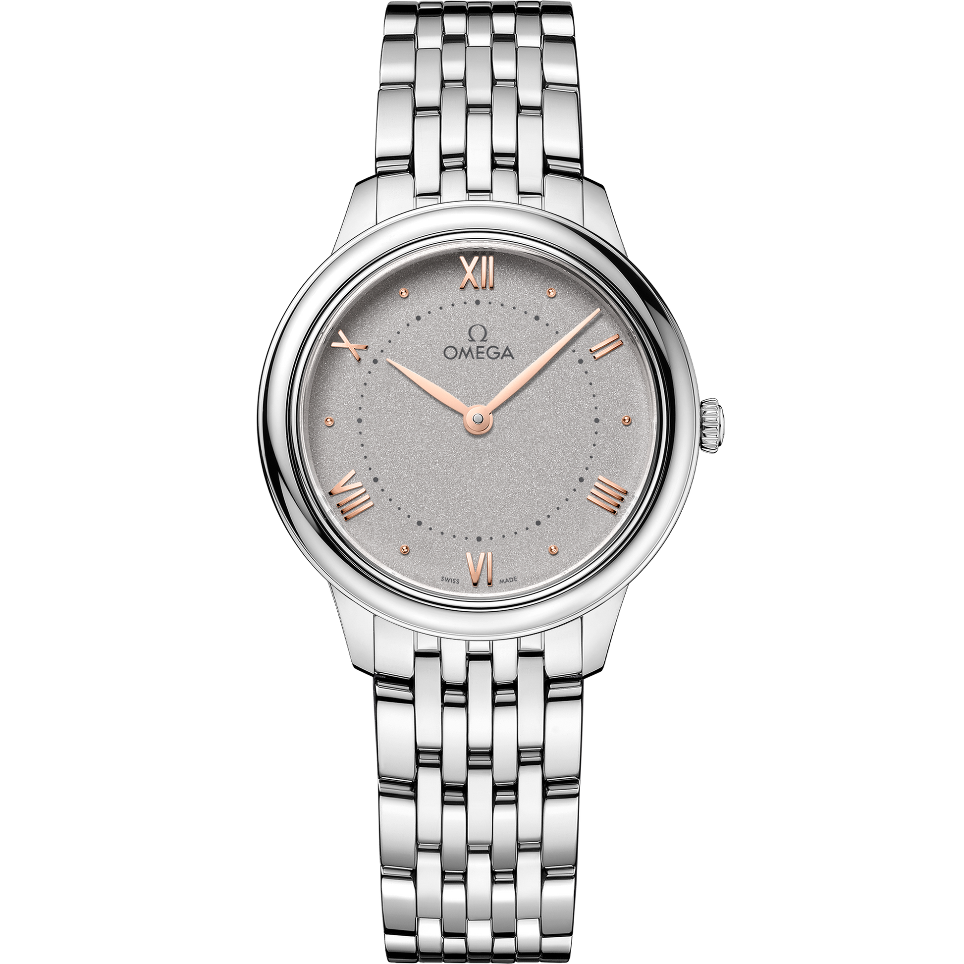 De Ville Prestige 30 mm, steel on steel - 434.10.30.60.06.001