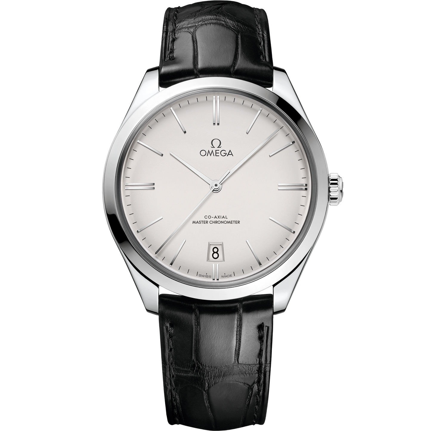 De Ville Trésor 40 mm, steel on leather strap - 435.13.40.21.02.001