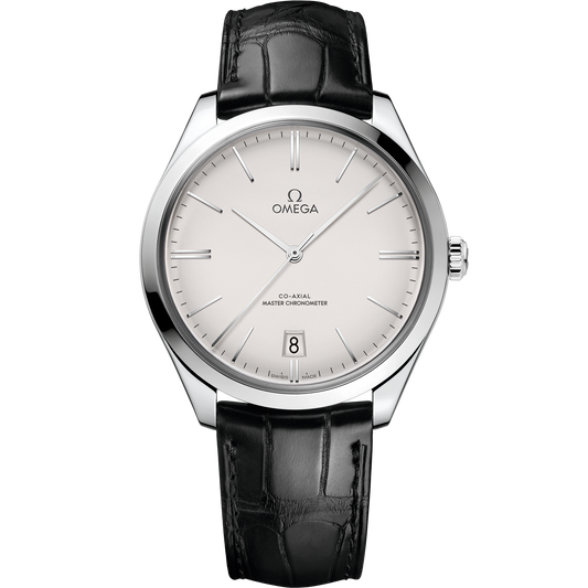 De Ville Trésor 40 mm, steel on leather strap - 435.13.40.21.02.001