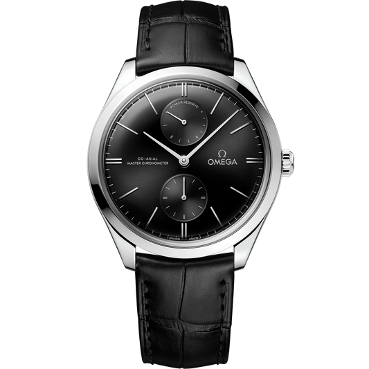 De Ville Trésor 40 mm, steel on leather strap - 435.13.40.22.01.001