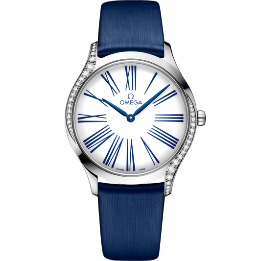 De Ville Trésor 36 mm, steel on fabric strap - 428.17.36.60.04.001