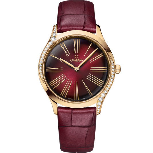 De Ville Trésor 36 mm, Moonshine™ gold on leather strap - 428.58.36.60.11.001