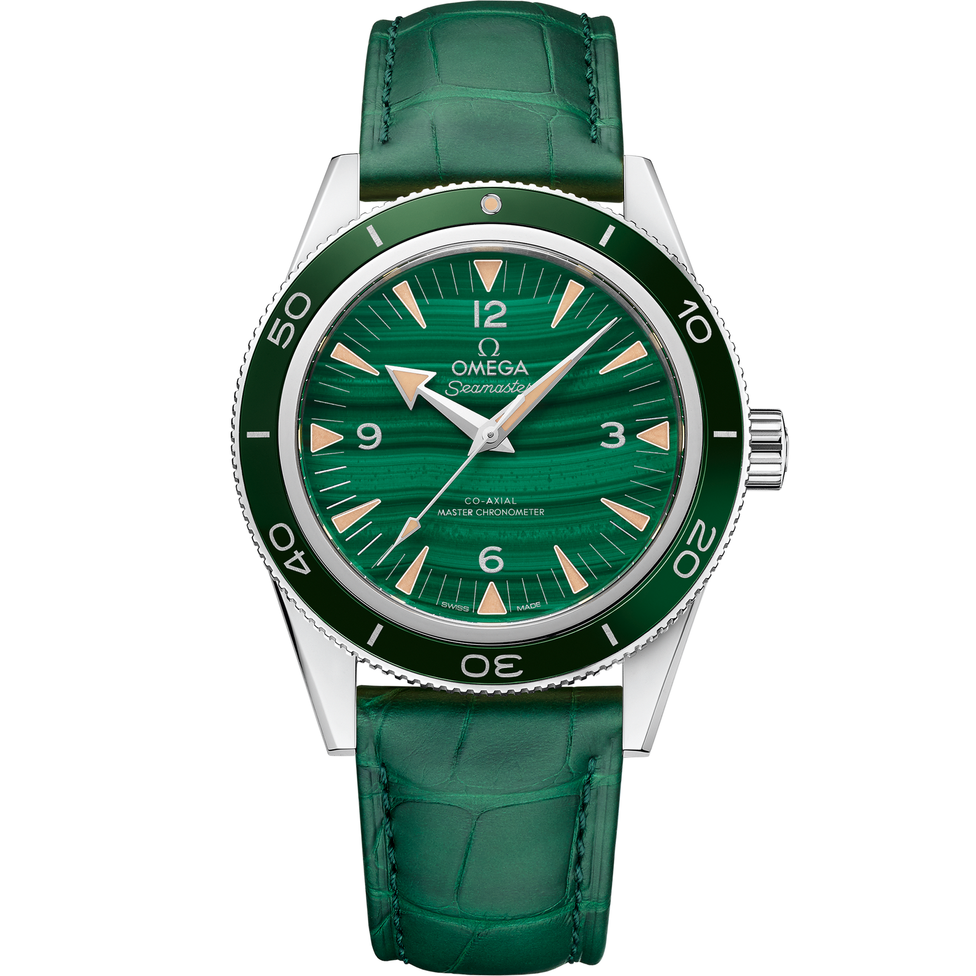 Seamaster 300 41 mm, platinum on leather strap - 234.93.41.21.99.001