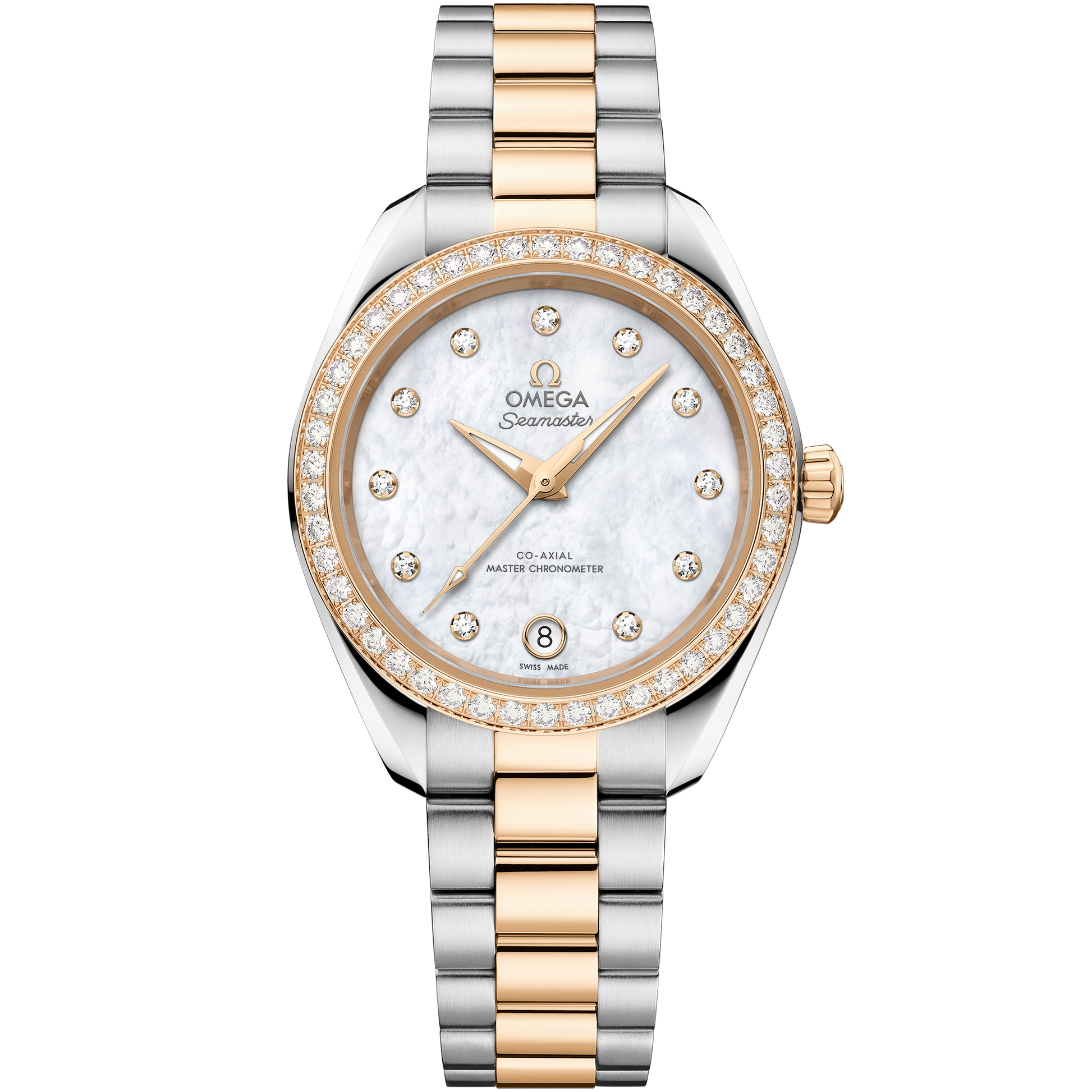 Seamaster Aqua Terra 150M 30 mm, steel - Moonshine™ gold on steel - Moonshine™ gold - 220.25.30.20.55.001