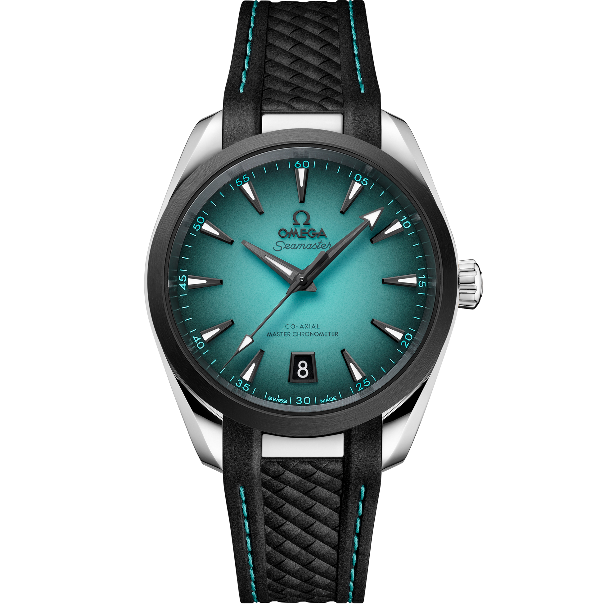 Seamaster Aqua Terra 150M 38 mm, steel on rubber strap - 220.32.38.20.03.001