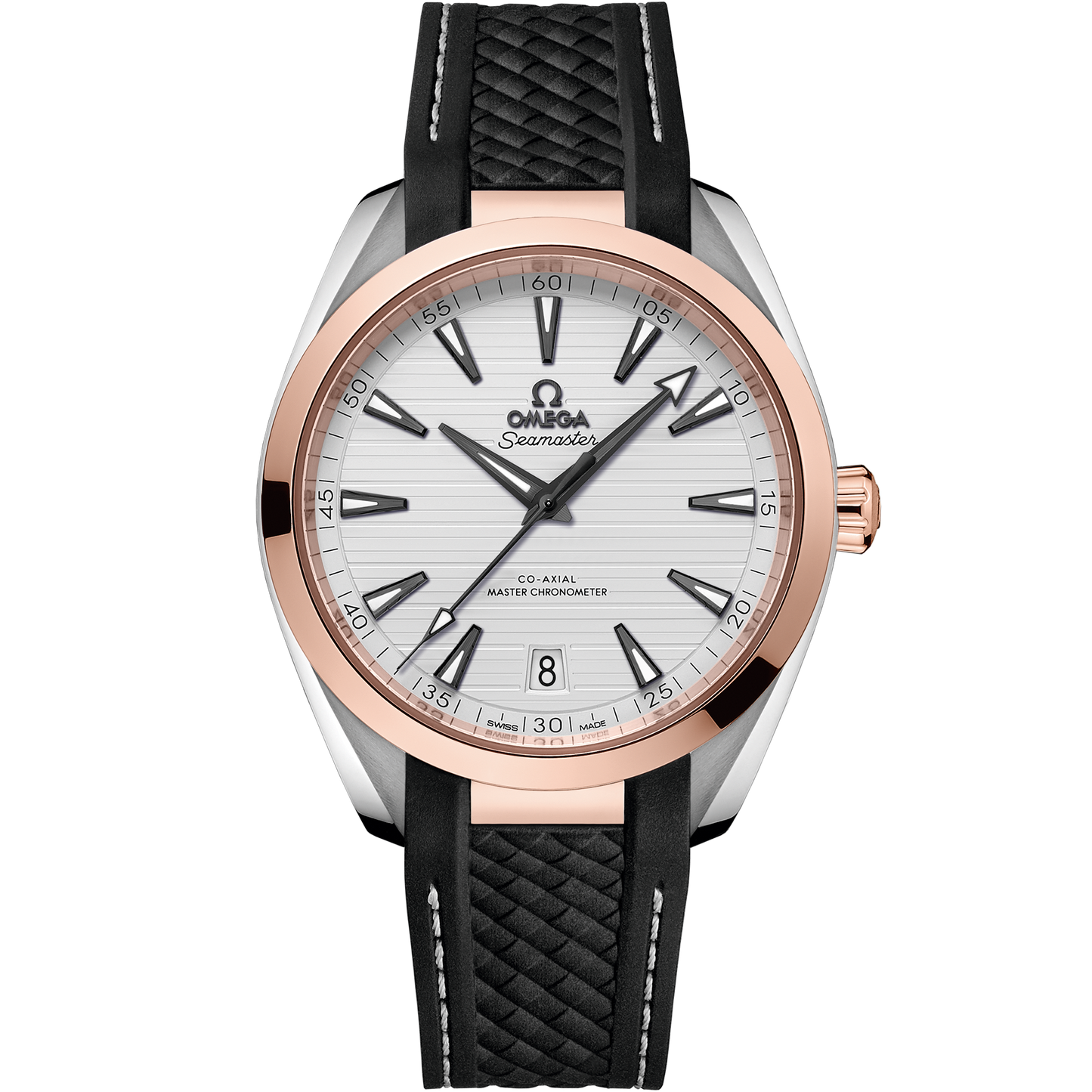 Seamaster Aqua Terra 150M 41 mm, steel - Sedna™ gold on rubber strap - 220.22.41.21.02.001