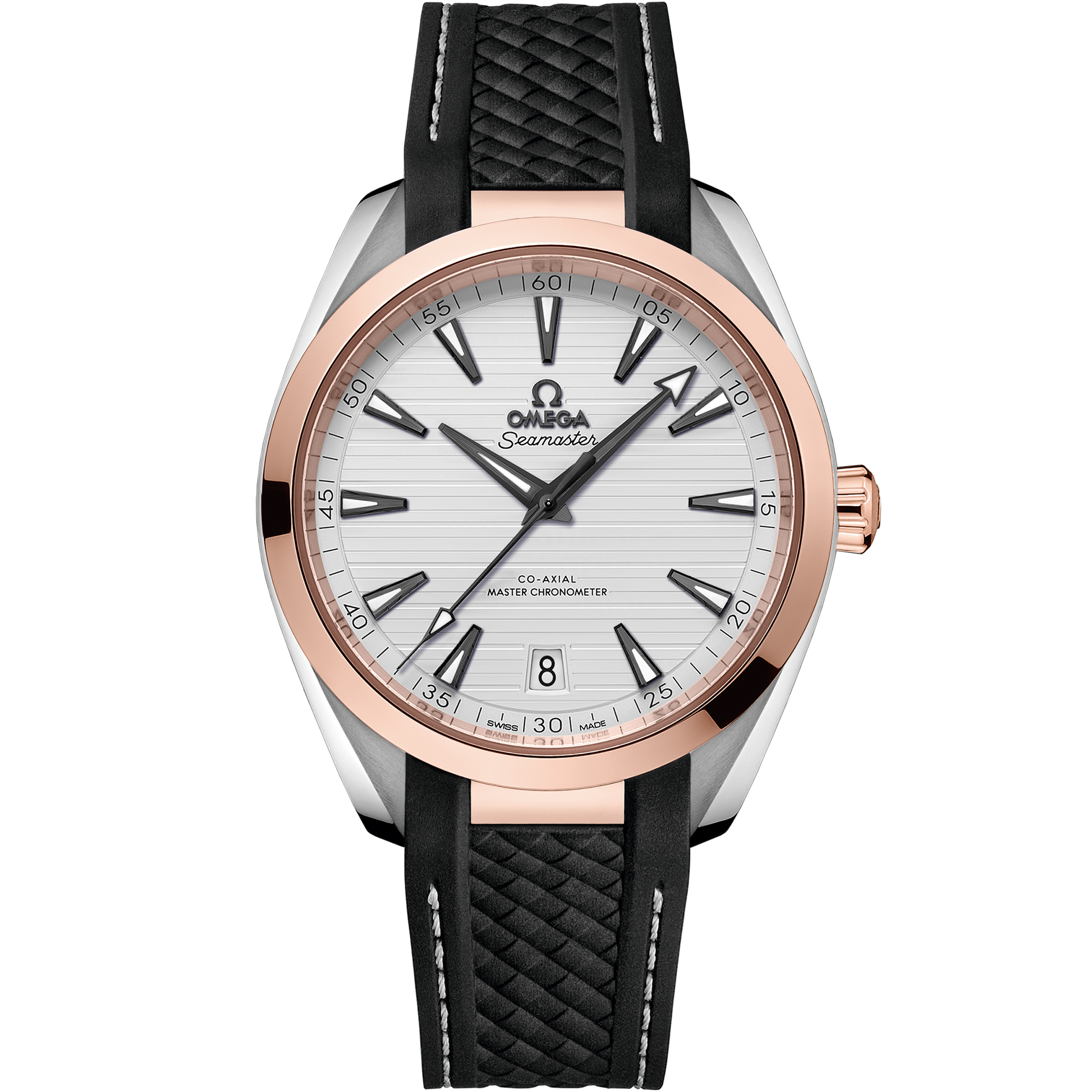 Seamaster Aqua Terra 150M 41 mm, steel - Sedna™ gold on rubber strap - 220.22.41.21.02.001