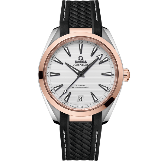 Seamaster Aqua Terra 150M 41 mm, steel - Sedna™ gold on rubber strap - 220.22.41.21.02.001