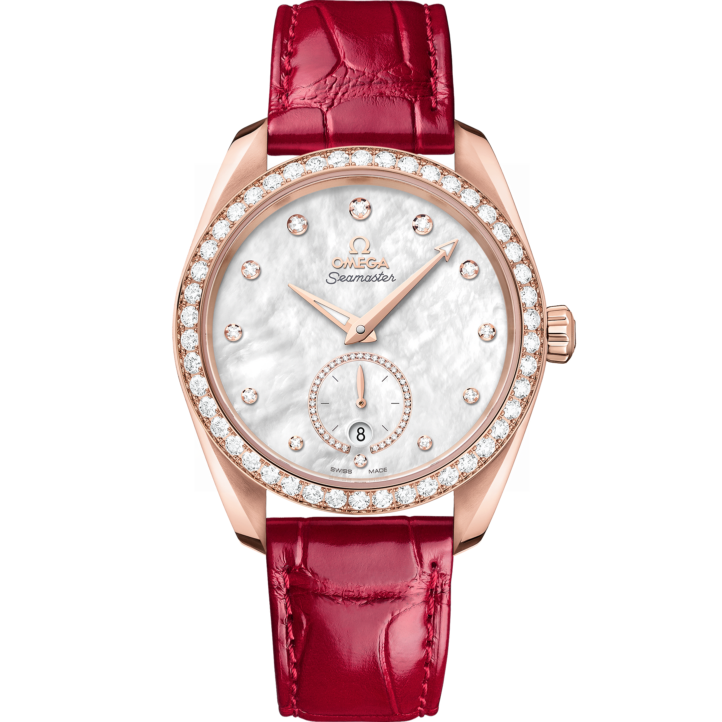 Seamaster Aqua Terra 150M 38 mm, Sedna™ gold on leather strap - 220.58.38.20.55.002