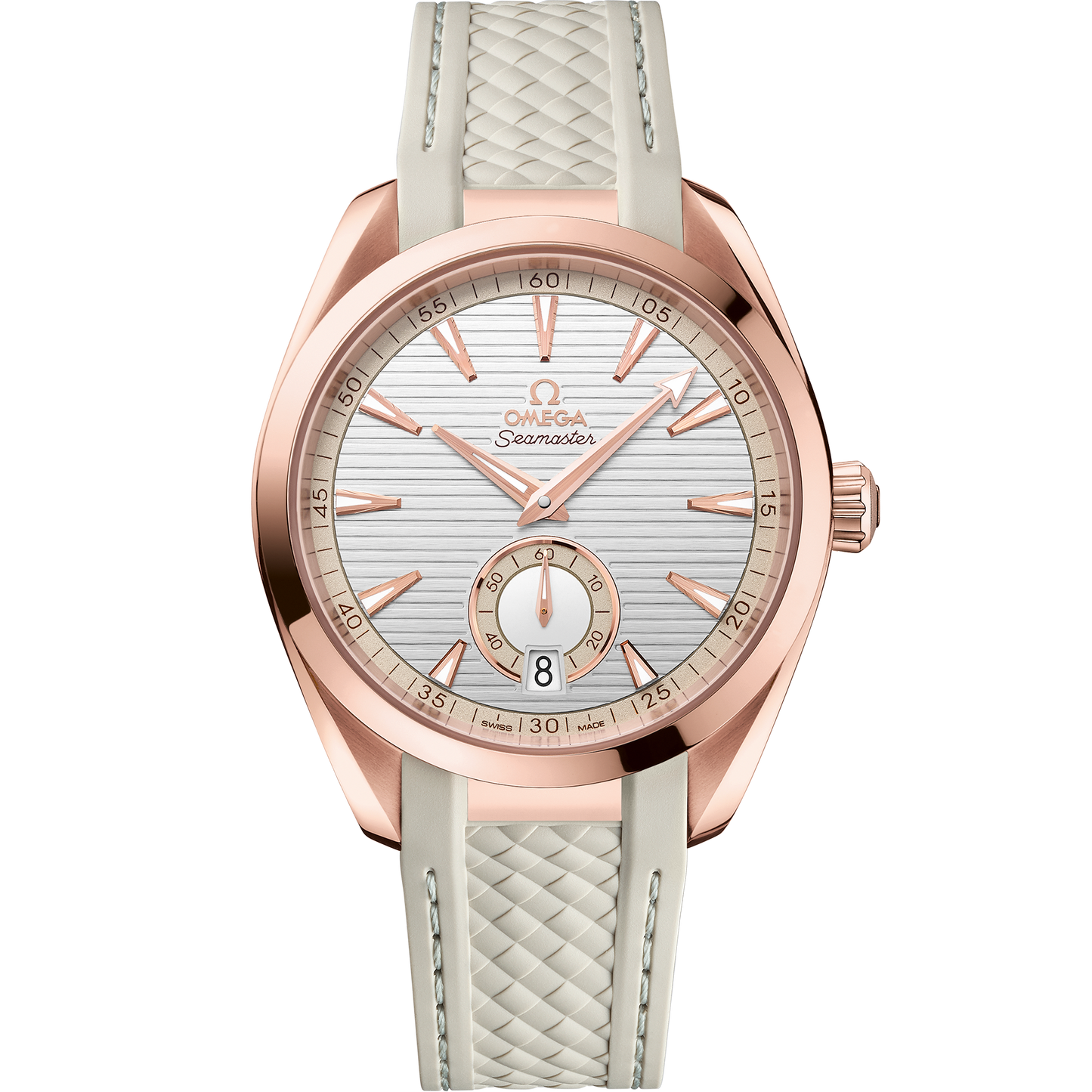 Seamaster Aqua Terra 150M 41 mm, Sedna™ gold on rubber strap - 220.52.41.21.02.001