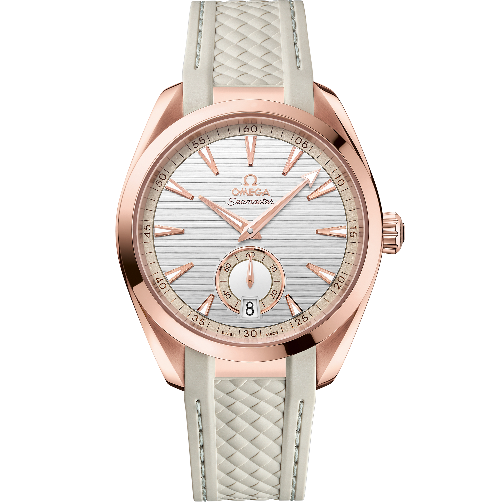 Seamaster Aqua Terra 150M 41 mm, Sedna™ gold on rubber strap - 220.52.41.21.02.001