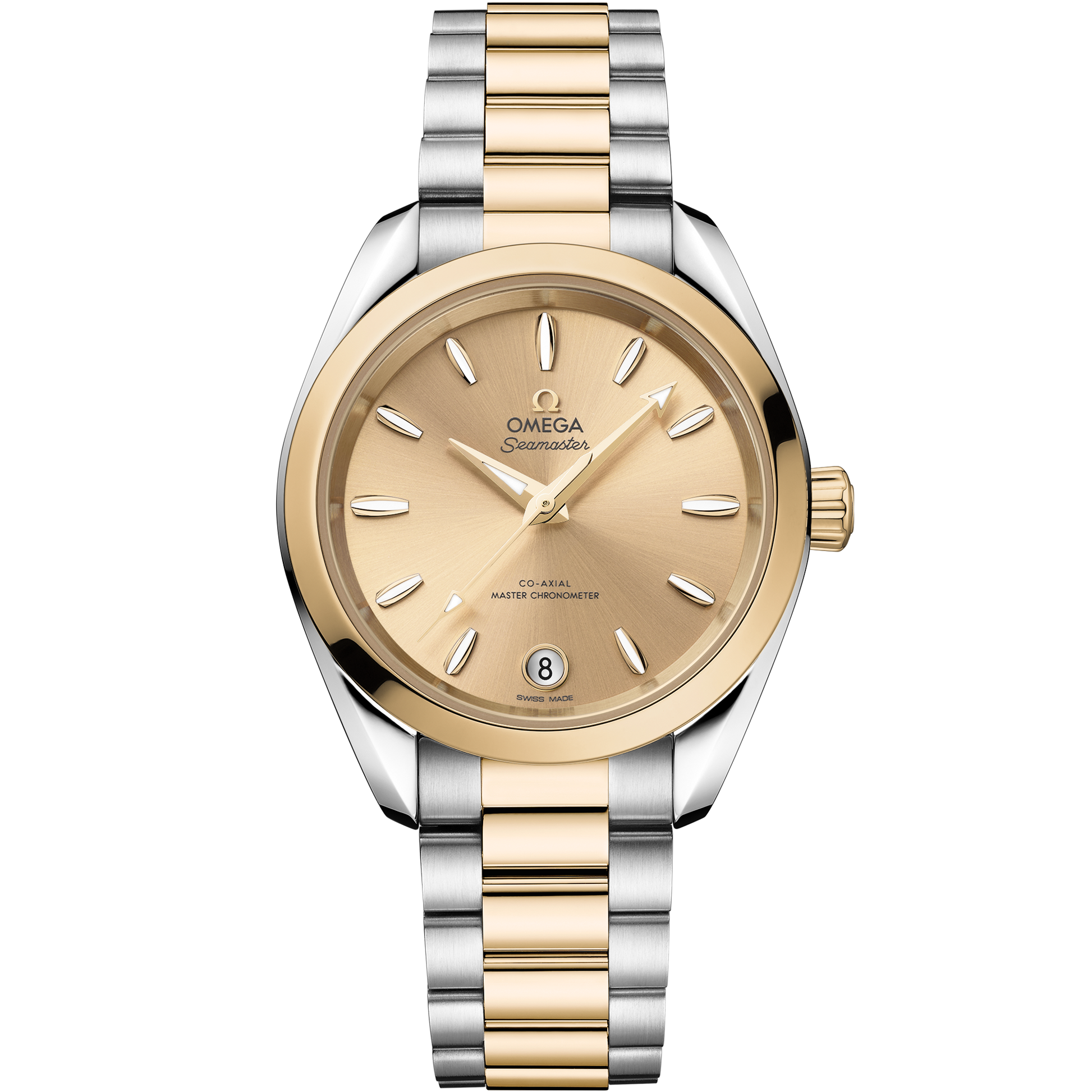 Seamaster Aqua Terra Shades 34 mm, steel - Moonshine™ gold on steel - Moonshine™ gold - 220.20.34.20.08.001