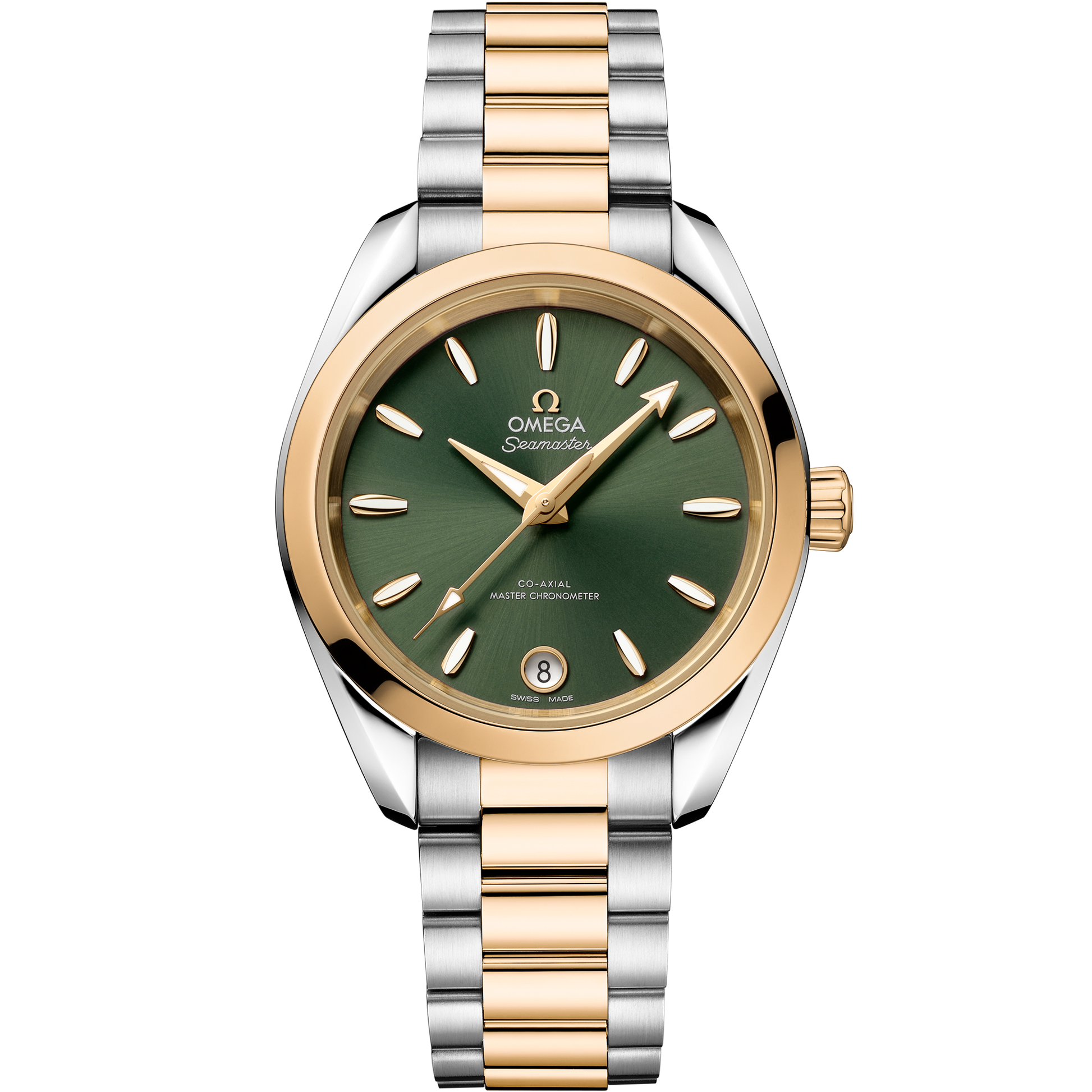 Seamaster Aqua Terra Shades 34 mm, steel - Moonshine™ gold on steel - Moonshine™ gold - 220.20.34.20.10.002