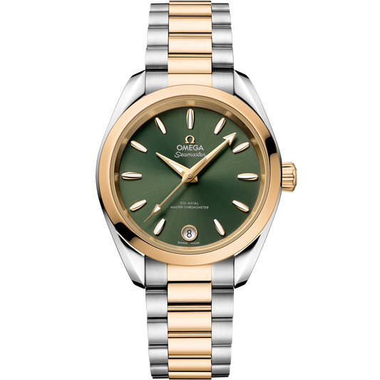 Seamaster Aqua Terra Shades 34 mm, steel - Moonshine™ gold on steel - Moonshine™ gold - 220.20.34.20.10.002