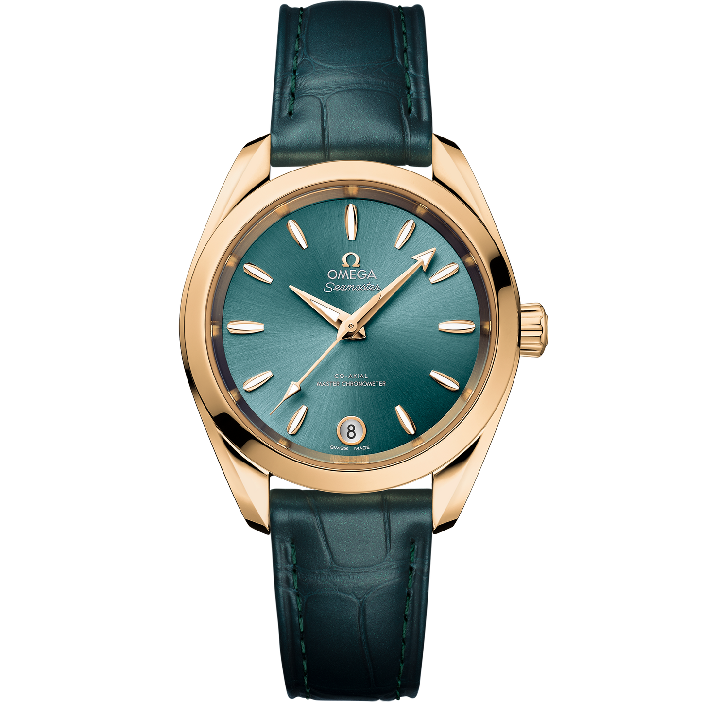 Seamaster Aqua Terra Shades 34 mm, Moonshine™ gold on leather strap - 220.53.34.20.10.001