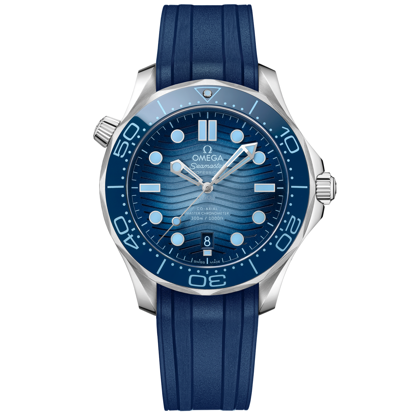 Seamaster Diver 300M 42 mm, steel on rubber strap - 210.32.42.20.03.002