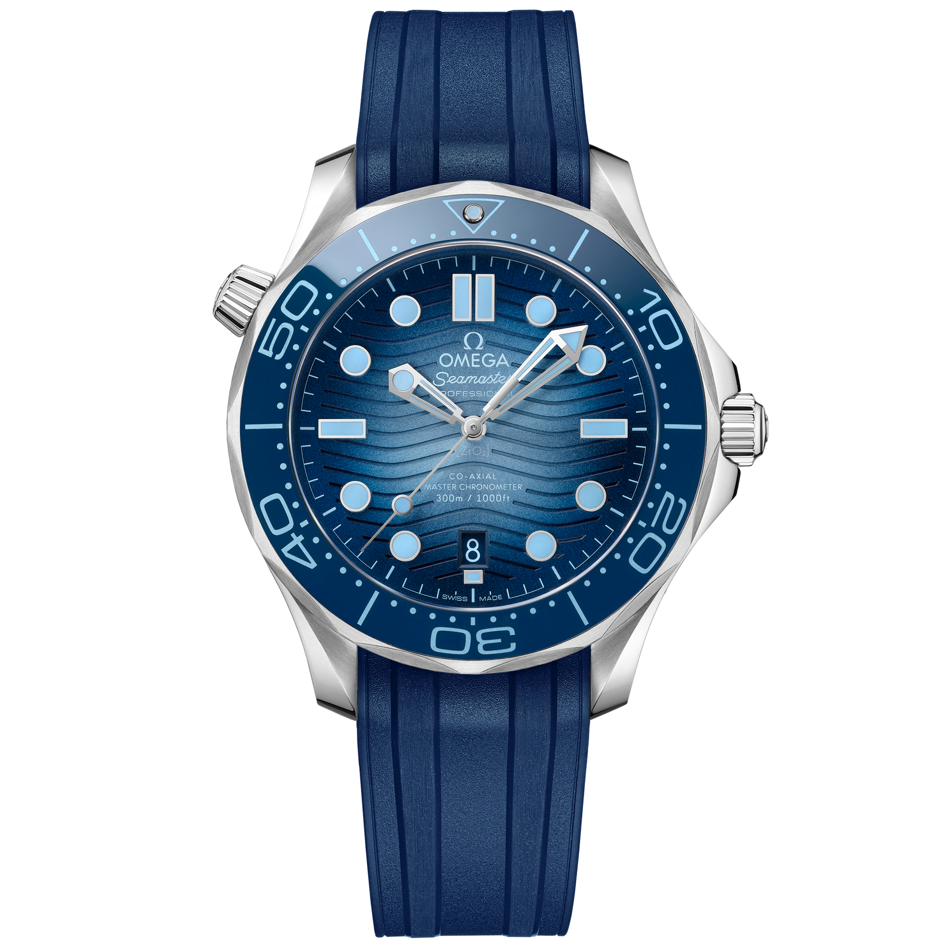 Seamaster Diver 300M 42 mm, steel on rubber strap - 210.32.42.20.03.002