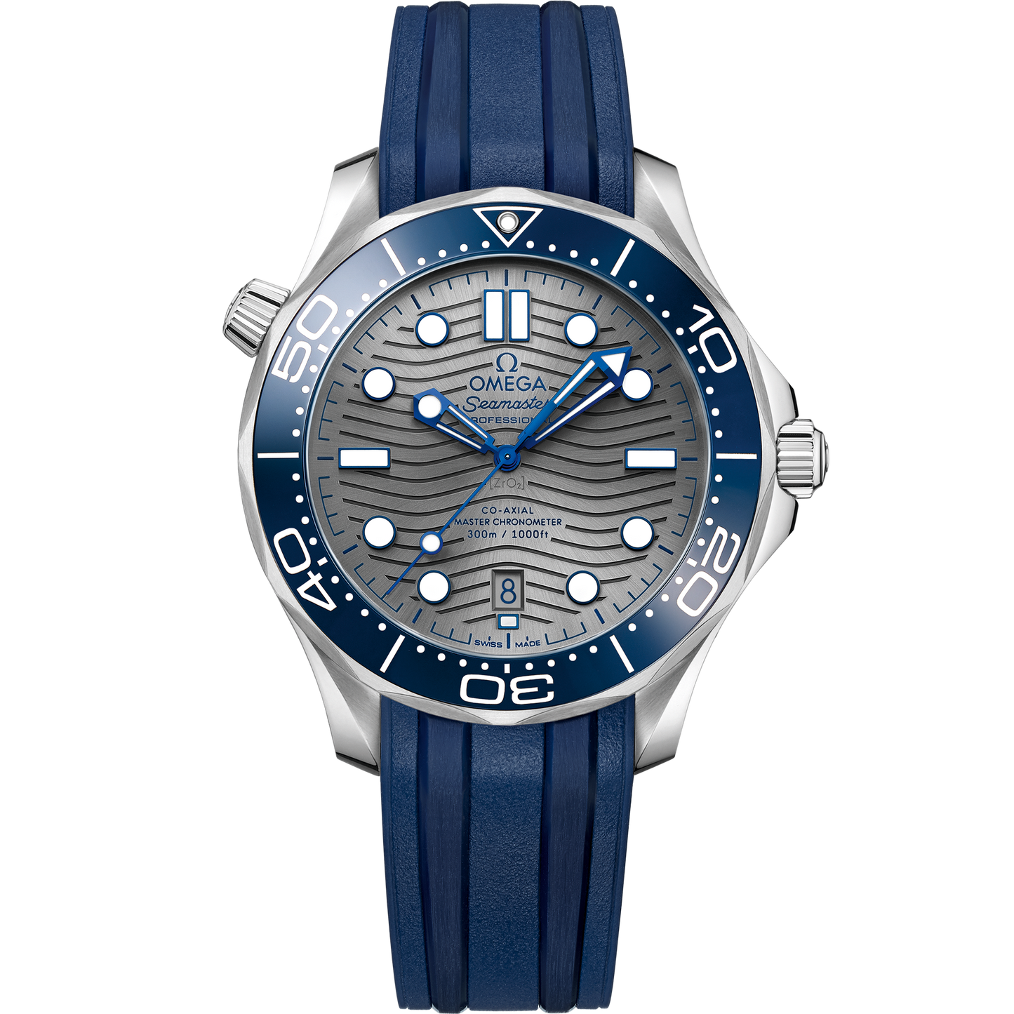 Seamaster Diver 300M 42 mm, steel on rubber strap - 210.32.42.20.06.001