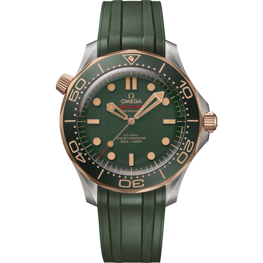 Seamaster Diver 300M 42 mm, titanium - Bronze gold on rubber strap - 210.92.42.20.10.001