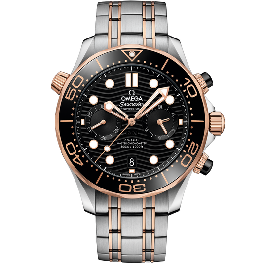 Seamaster Diver 300M 44 mm, steel - Sedna™ gold on steel - Sedna™ gold - 210.20.44.51.01.001