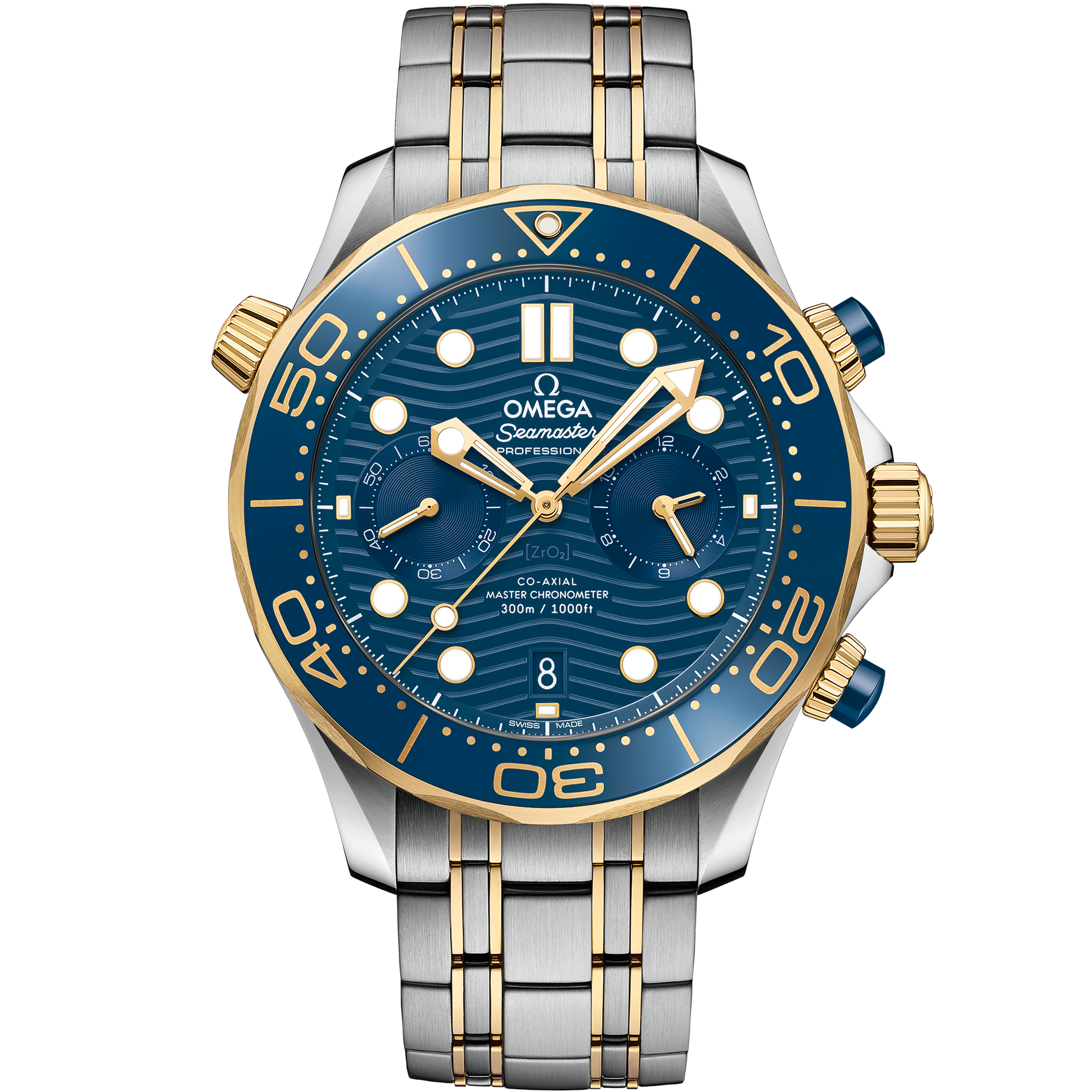 Seamaster Diver 300M 44 mm, steel - yellow gold on steel - yellow gold - 210.20.44.51.03.001